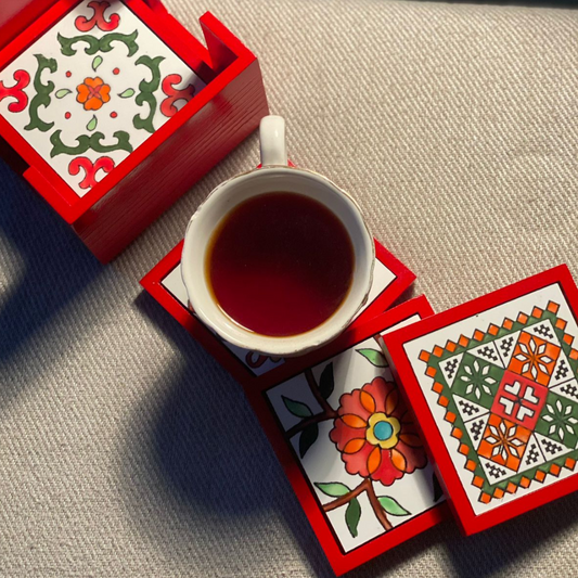 Coasters 6 pieces box（Red）