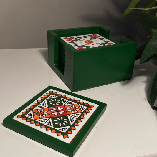 Coasters 6 pieces box（Green)