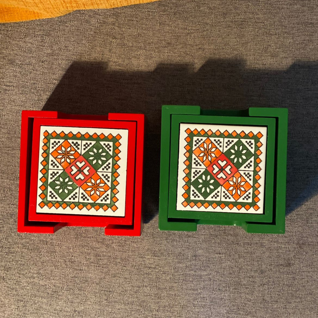 Coasters 6 pieces box（Red）